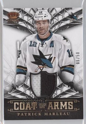 2013 Panini Crown Royale Coat of Arms Materials Prime 6/50 Patrick Marleau 0f4