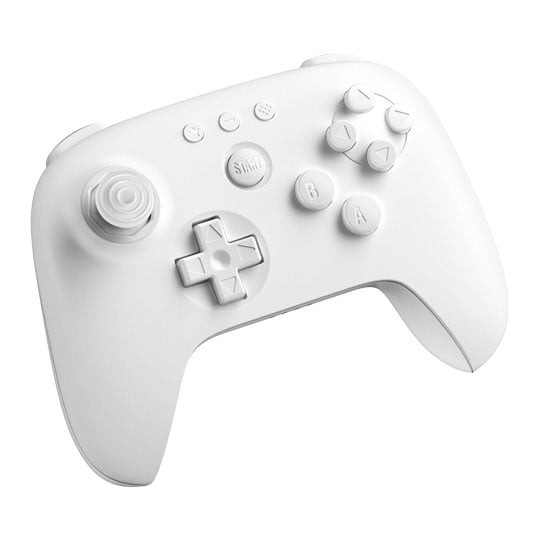 8BitDo 64 Bluetooth Controller, White, Hall Effect Joysticks, Original Layout, B