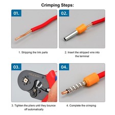 100PCS Insulated Round Tube Terminal Copper Crimp Connector for 8AWG Electrical
