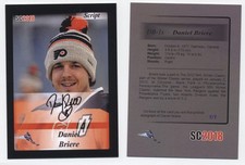 2018 SC2018 Daniel Briere black 1/1 printed autograph