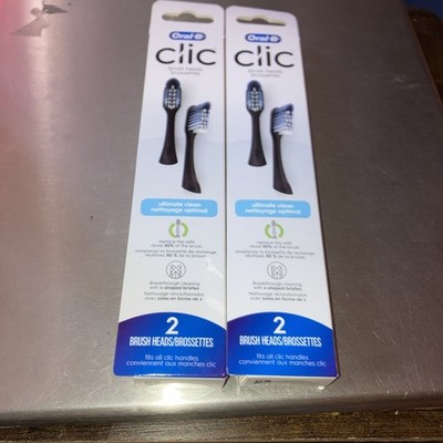 Oral-B Clic Toothbrush Replacement Brush Heads Ultimate Clean (2 Packs of 2)