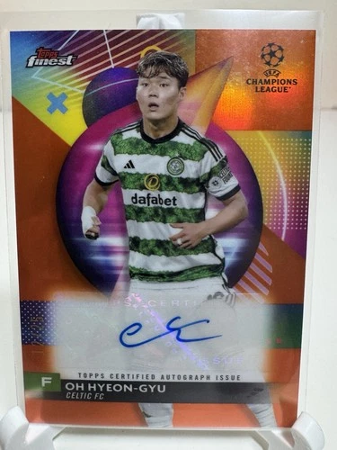 Hyeon-Gyu Oh 2023 Topps Finest UEFA Club Competitions Auto Orange  #A-HG /25