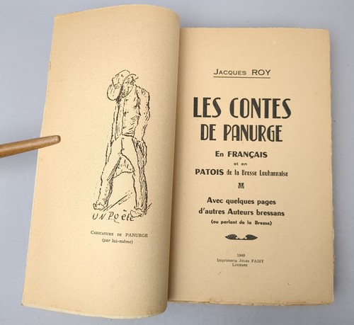 JACQUES ROY • LES CONTES DE PANURGE EN PATOIS DE LA BRESSE LOUHANNAISE • 1949 - Photo 3/5