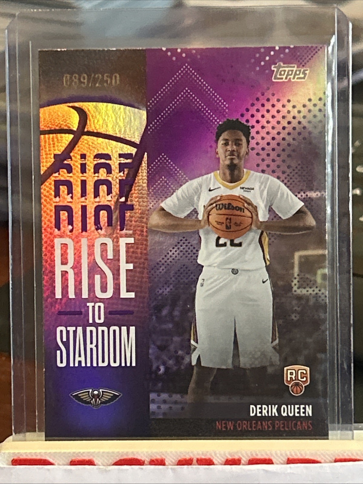 DERIK QUEEN 2025-26 TOPPS RISE TO STARDOM ROOKIE PURPLE RAINBOW RC /250 Q2264