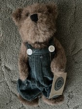 1991 Boyds Bears Plush Teddy Bear Overalls J. B. Bean Tag Vintage 96ME 