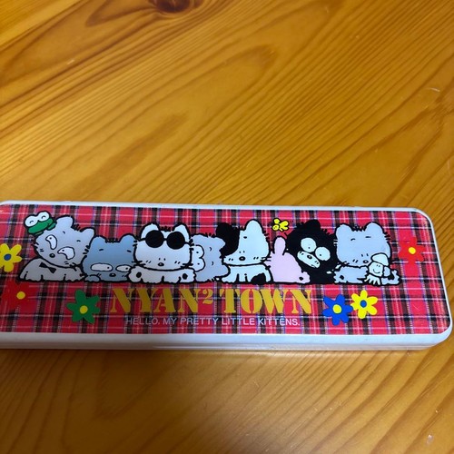 Nyan2Town Pen Case Nyan Nyan Town Pencil Case Showa Retro Stationery