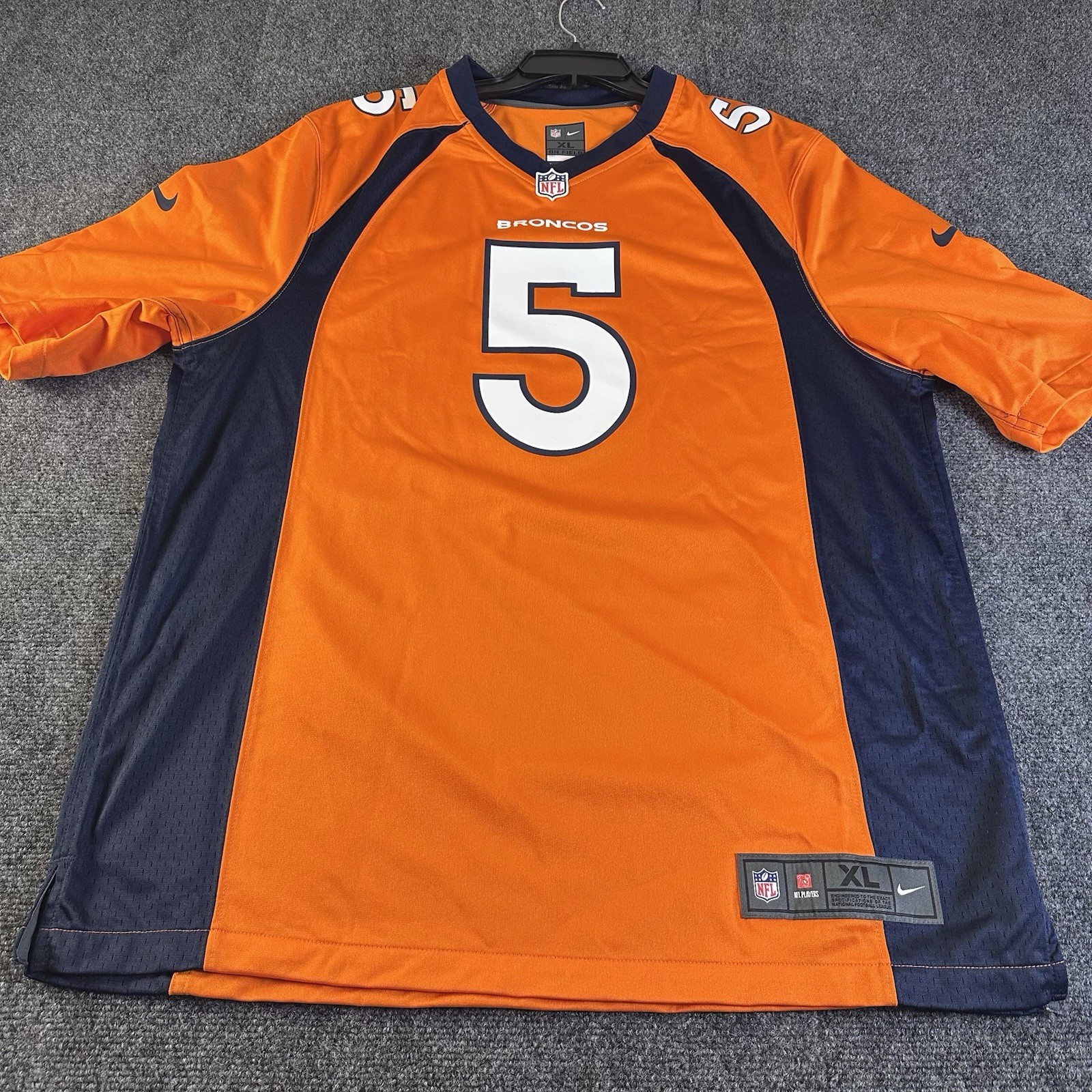 Nike Teddy Bridgewater Denver Broncos Orange Jersey Mens XL Game 