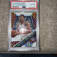 2019-20 Panini Mosaic - Will to Win Giannis Antetokounmpo #12 Mosaic Prizm