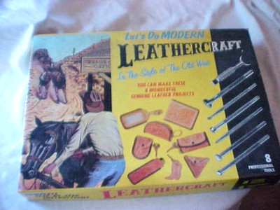 Vintage Tandy Leathercraft Beginners Kit 5500  Modern Genuine Leather Projects