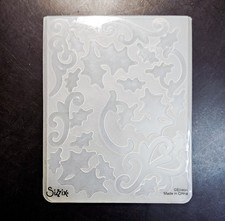 FLOURISHED HOLLY LEAVES Sizzix Embossing Folder 4 " 5 " Christmas Plant bb456