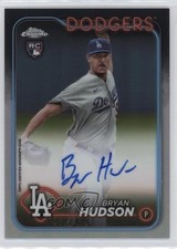 2024 Topps Chrome Rookie Auto Refractor 361/499 Bryan Hudson #RA-BHU Auto 14a1