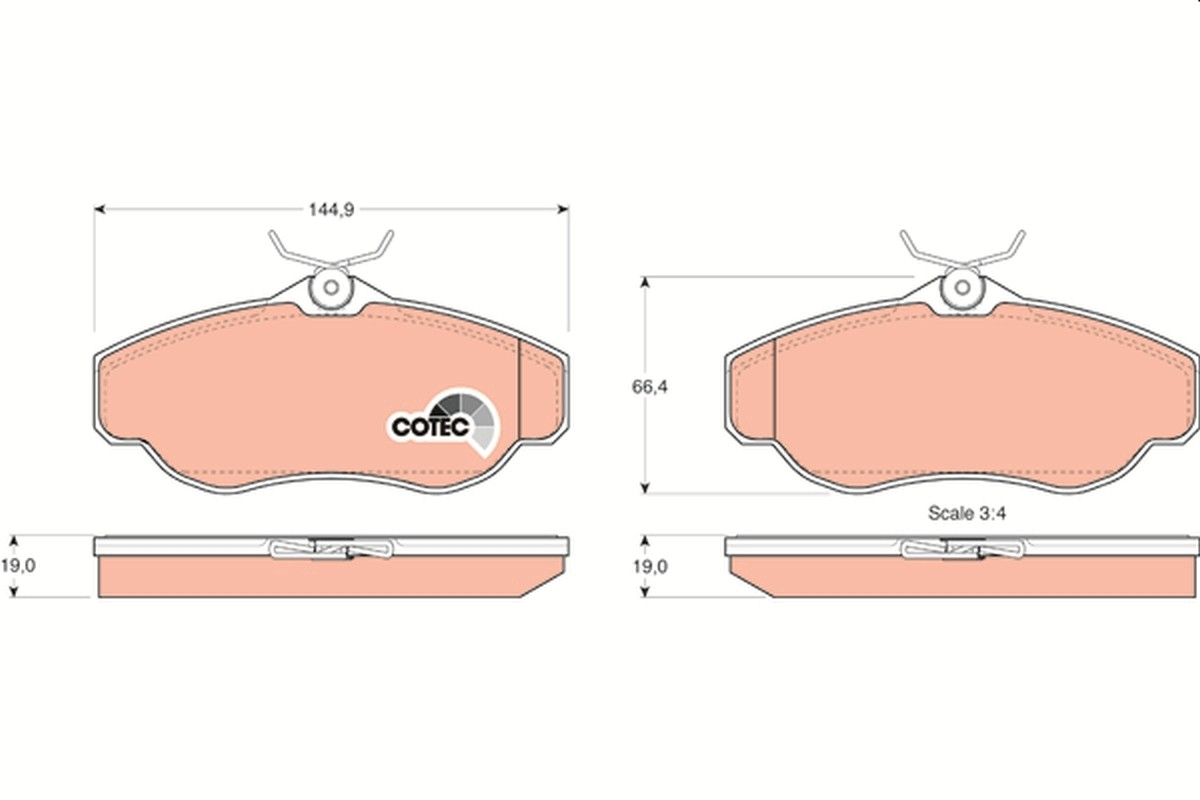 Front TRW-OE GDB1156 Brake Pad Set, disc brake for LAND ROVER