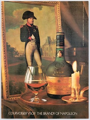 Courvoisier VSOP Cognac Brandy of Napoleon Snifter Candle 1979 Print Ad