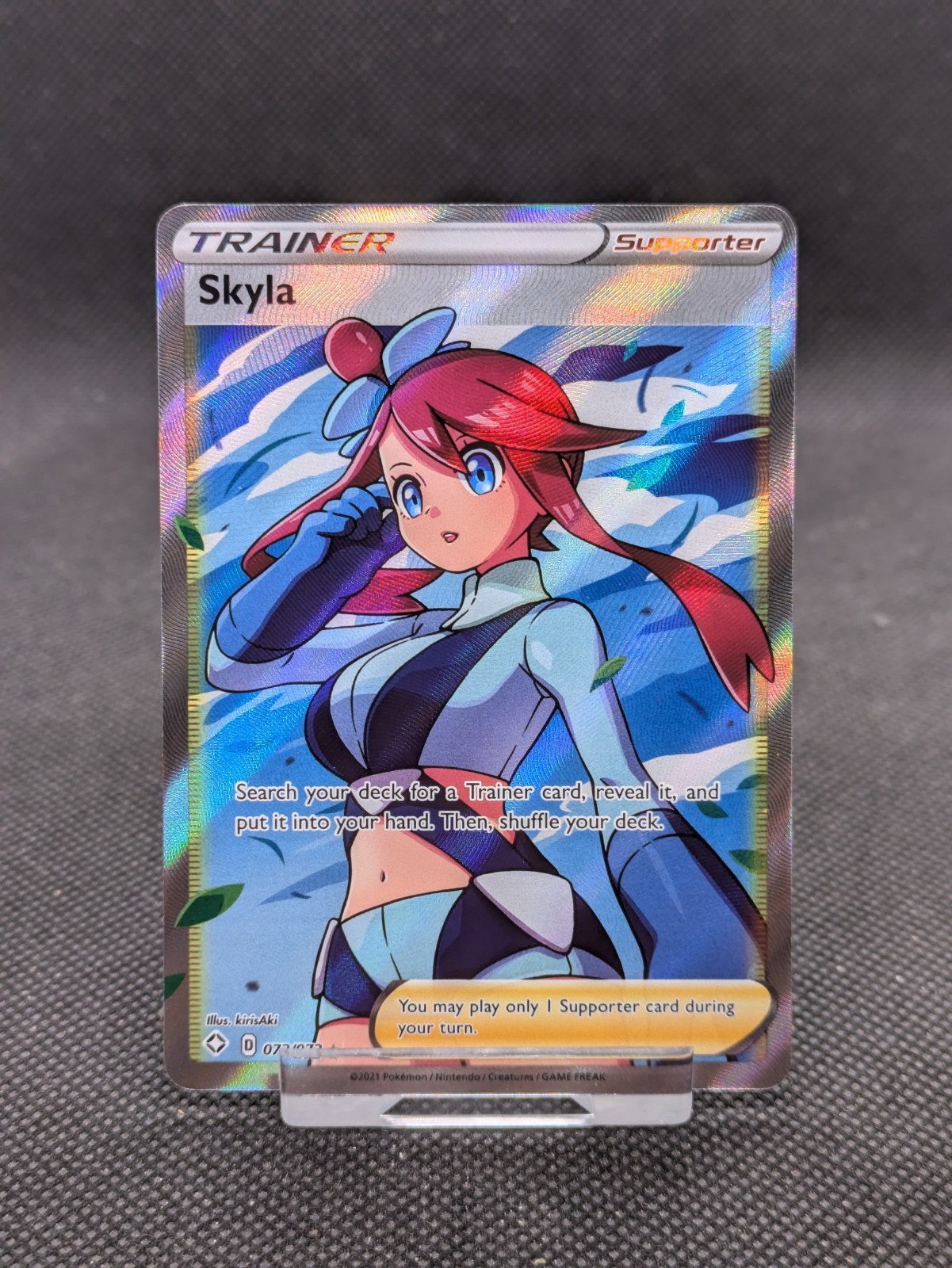 Pokemon card Skyla 072/072 Shining Fates Full Art Holo MINT!