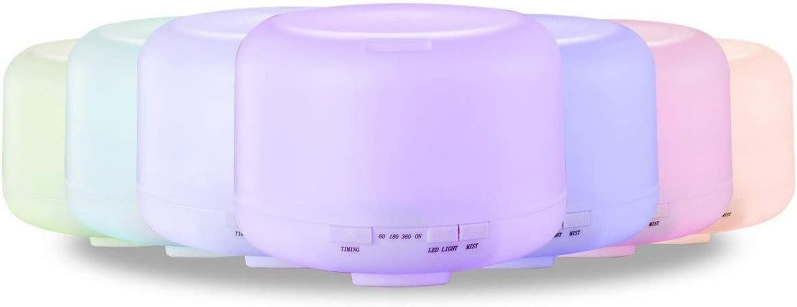 Diffusore Oli Essenziali 500ml con Cromoterapia LED e Timer 6 Ore