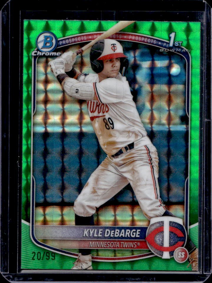 2025 Bowman Kyle DeBarge Chrome Green Geometric Refractor 1st #20/99