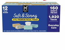 Member s Mark Soft Strong 2-Ply Facial Tissues 12 Boxes 160 Ct Each Box In USA