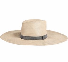 Brunello Cucinelli Beaded-Embellished Hemp Blend Sun Hat Sz S NWT