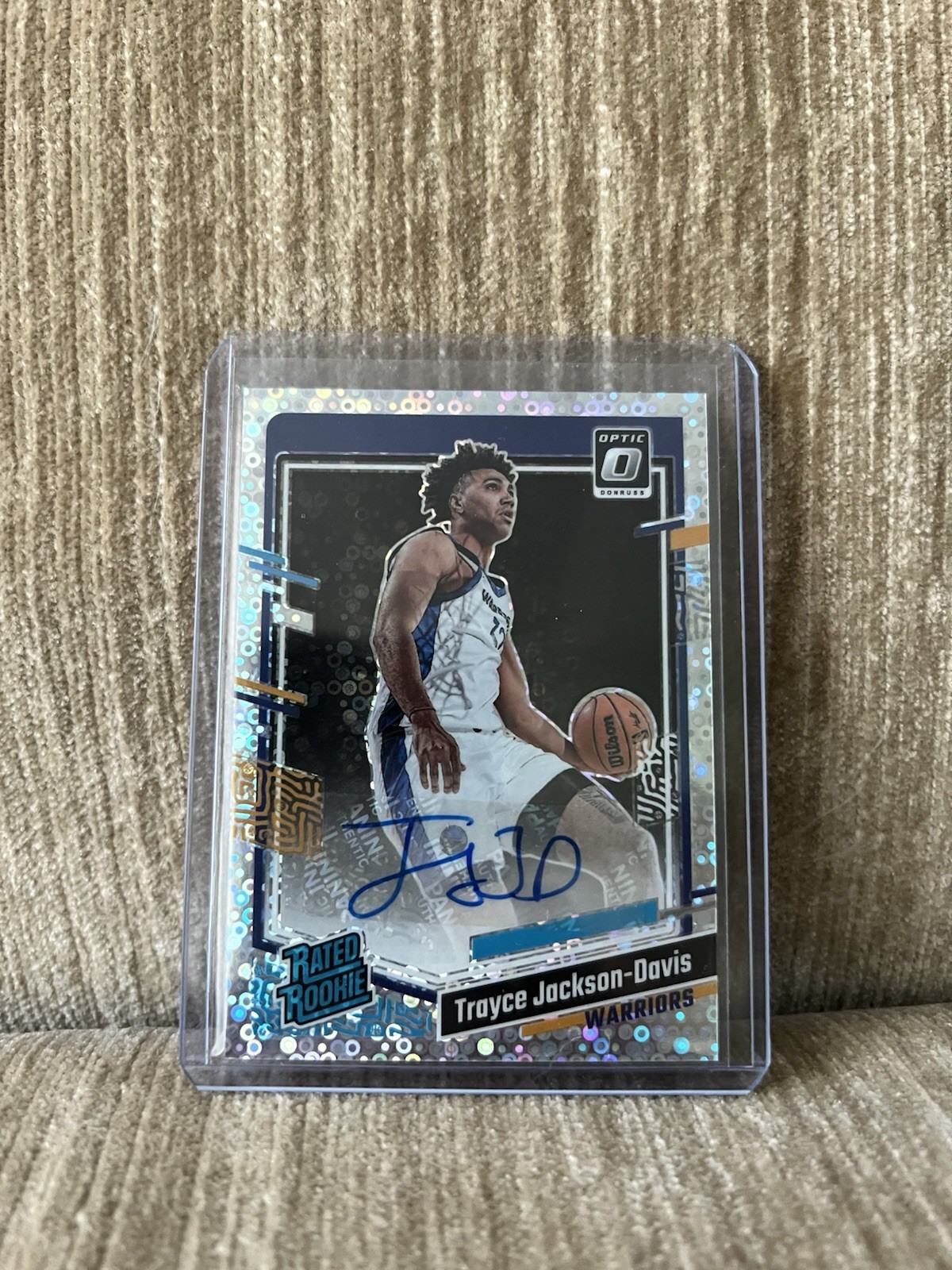 2023-24 Donruss Optic Trayce Jackson-Davis Fast Break Disco Rated Rookie Auto SP