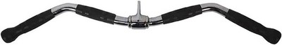 Lat Bar Cable Machine Attachment Curl Pulldown Bar W/ Full Rotation & Rubber