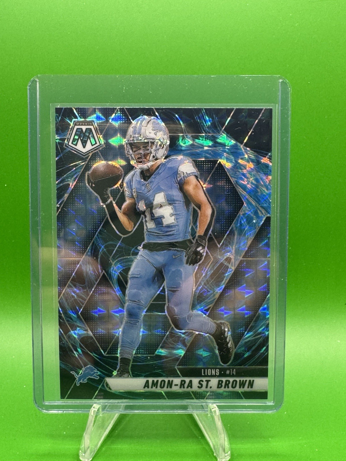 2025 - 26 Mosaic Football Amon-Ra St. Brown Lions No. 2 Genesis Case Hit SSP