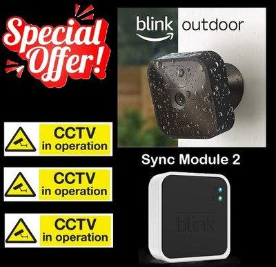 Blink Outdoor wasserdicht Sicherheit drahtlos Einzelkamera System - 3 CCTV-Aufkleber