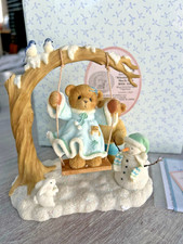Cherished Teddies Randy  Jill 118375 Always Snow Much Fun With You Swing 2004