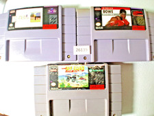 PGA tour 96,Riddick Bowe Boxing, spr off rd super Nintendo games SNES bc21 26139