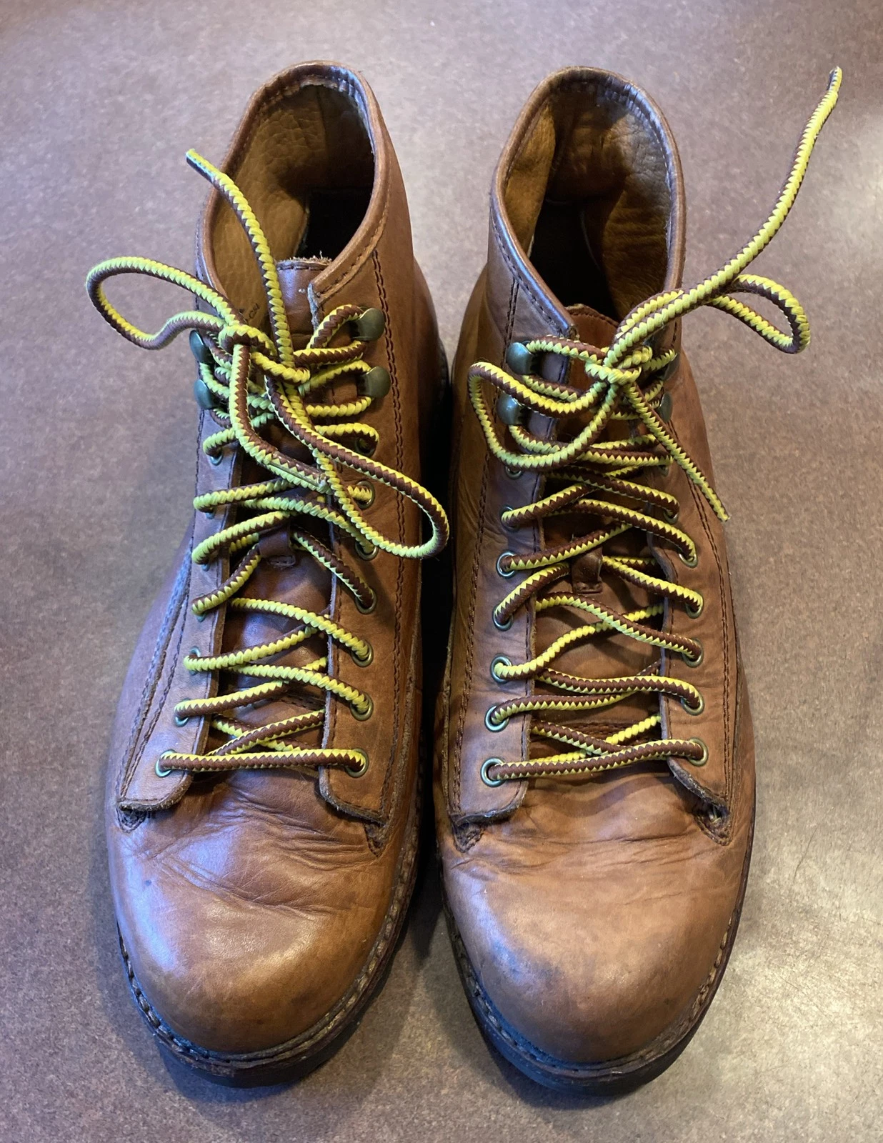 Vintage Polo Ralph Lauren Hiking Boots Size 11D Brown Leather