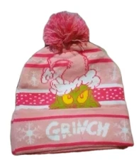 Bioworld OSFA The Grinch Pink Pom Beanie