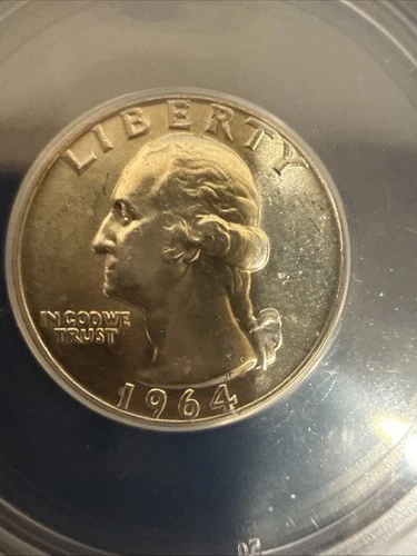1964-D 25c Washington Quarter Uncirculated Silver MS 64