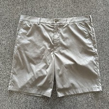 PGA Tour Golf Shorts Men  s 40 Stretch Flex Flat Front Beige Khaki 9.5  Inseam