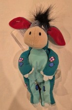 DISNEY STORE VINTAGE POOH  FRIENDS DINOSAUR DRESS UP EEYORE BEAN PLUSH 9 IN.