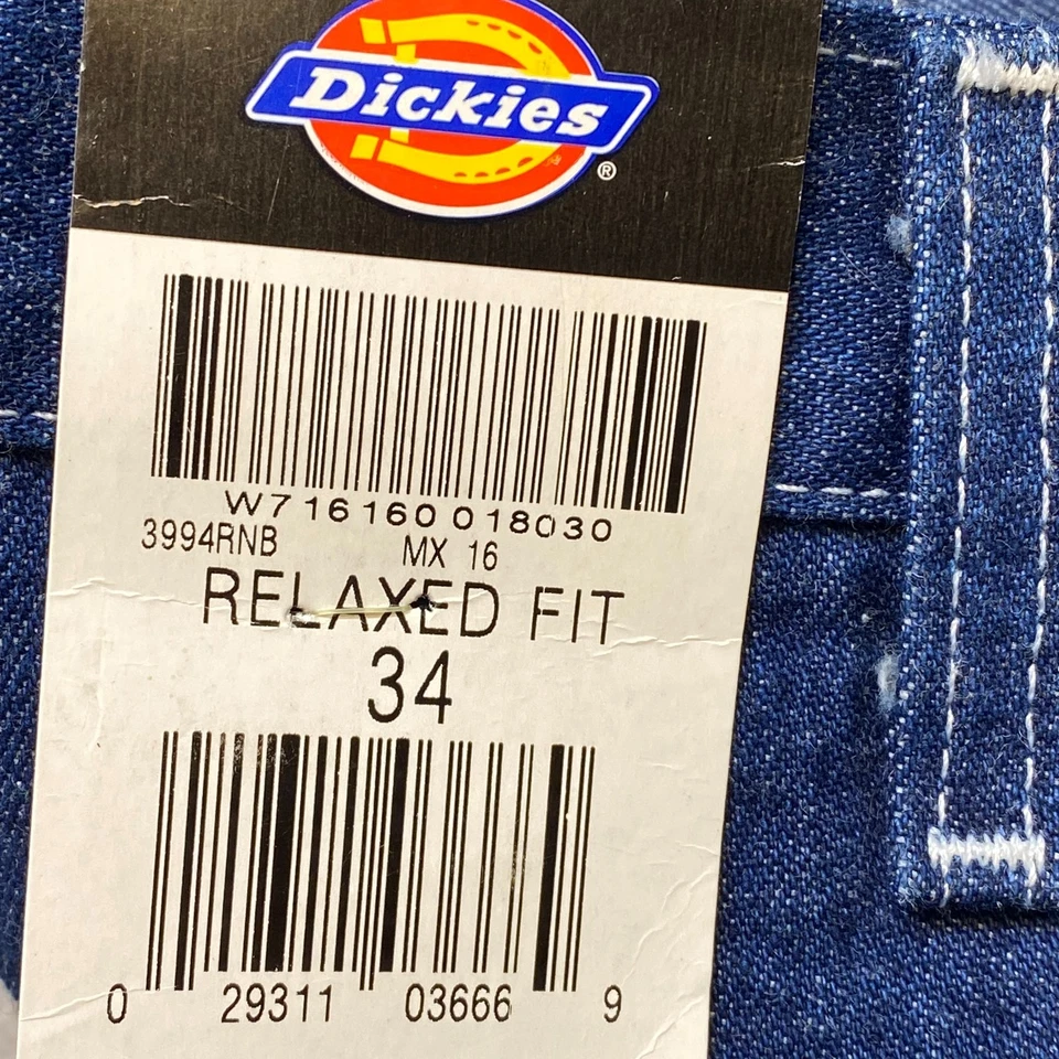 Dickies Men’s Relaxed Fit Carpenter Work Shorts Size 34 Black Denim Utility NWT - Image 3 of 4