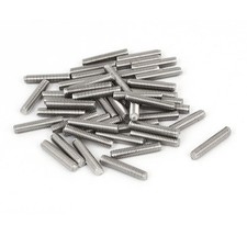 50pcs M4 x 20mm 304 Stainless Steel Fully Threaded Rod Bar Studs Silver Tone