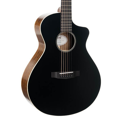 Cort Core-MC Ovangkol Acoustic-Electric Guitar w/Bag - Black Top Semi Gloss