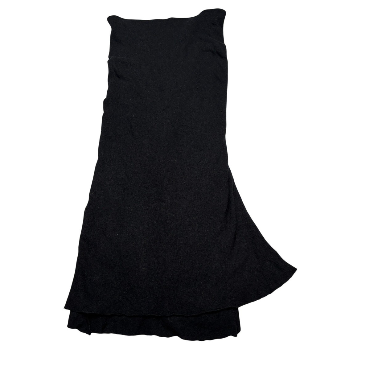 Rick Owens Olmar & Mirta Black Asymmetric Knit Maxi Skirt IT 38 US