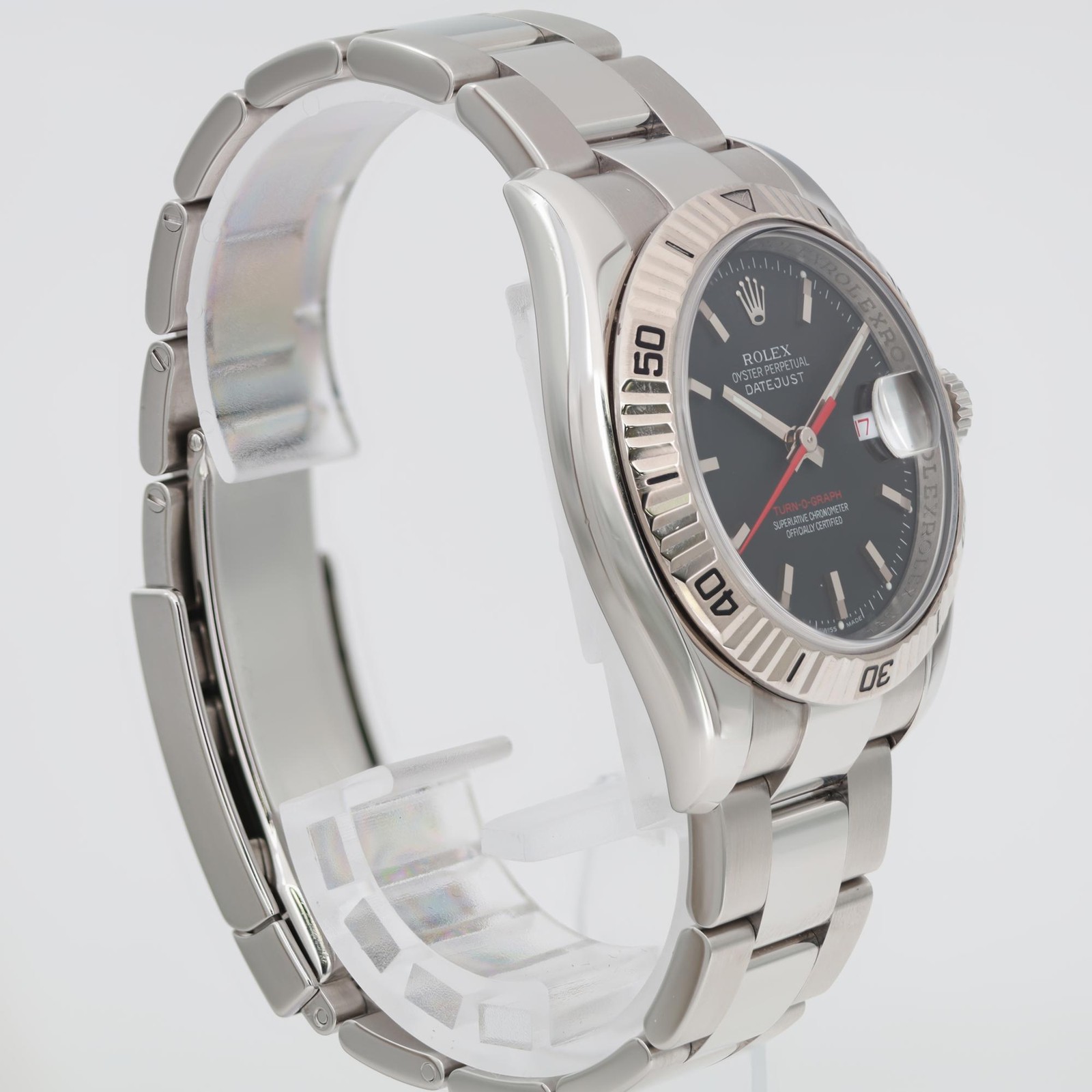 Rolex Datejust Turn-O-Graph 116264 36mm Steel Black Dial Men's Watch image 4