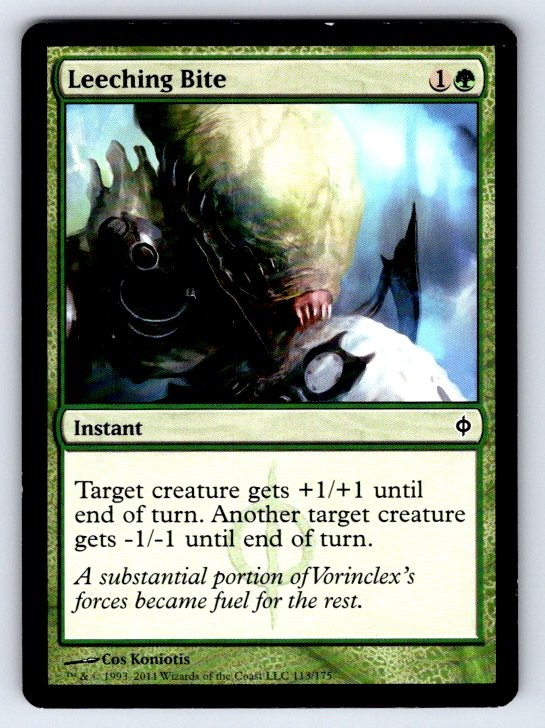 Leeching Bite Common New Phyrexia Magic: The Gathering