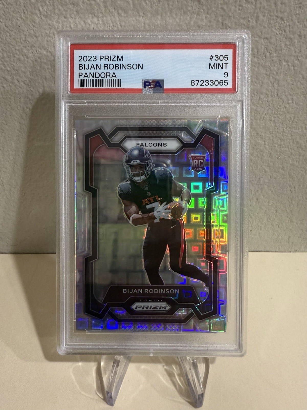 2023 Panini Prizm Rookies Bijan Robinson Pandora #305 302/400 PSA 9