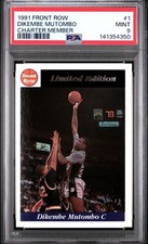 1991 FRONT ROW DIKEMBE MUTOMBO CHARTER MEMBER #1 DIKEMBE MUTOMBO PSA 9