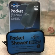 Sea to Summit Pocket Shower 10 Liter Brand New Outdoor Shower Anchoring Cord