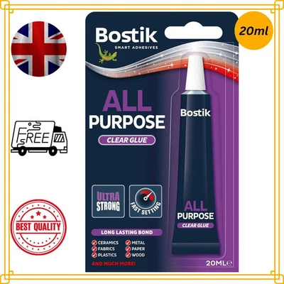 BOSTIK All Purpose Clear Adhesive Quick Drying Extra Strong Glue - 20ml