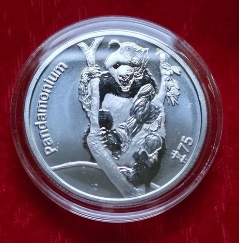 ZOMBUCKS Pandamonium in Capsule 1 oz  Silver Round * 1st coin  in Series *