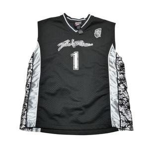 AND1 Jersey Youth Large 14/16 Black Camo #1 Basketball Tank Mesh Sleeveless