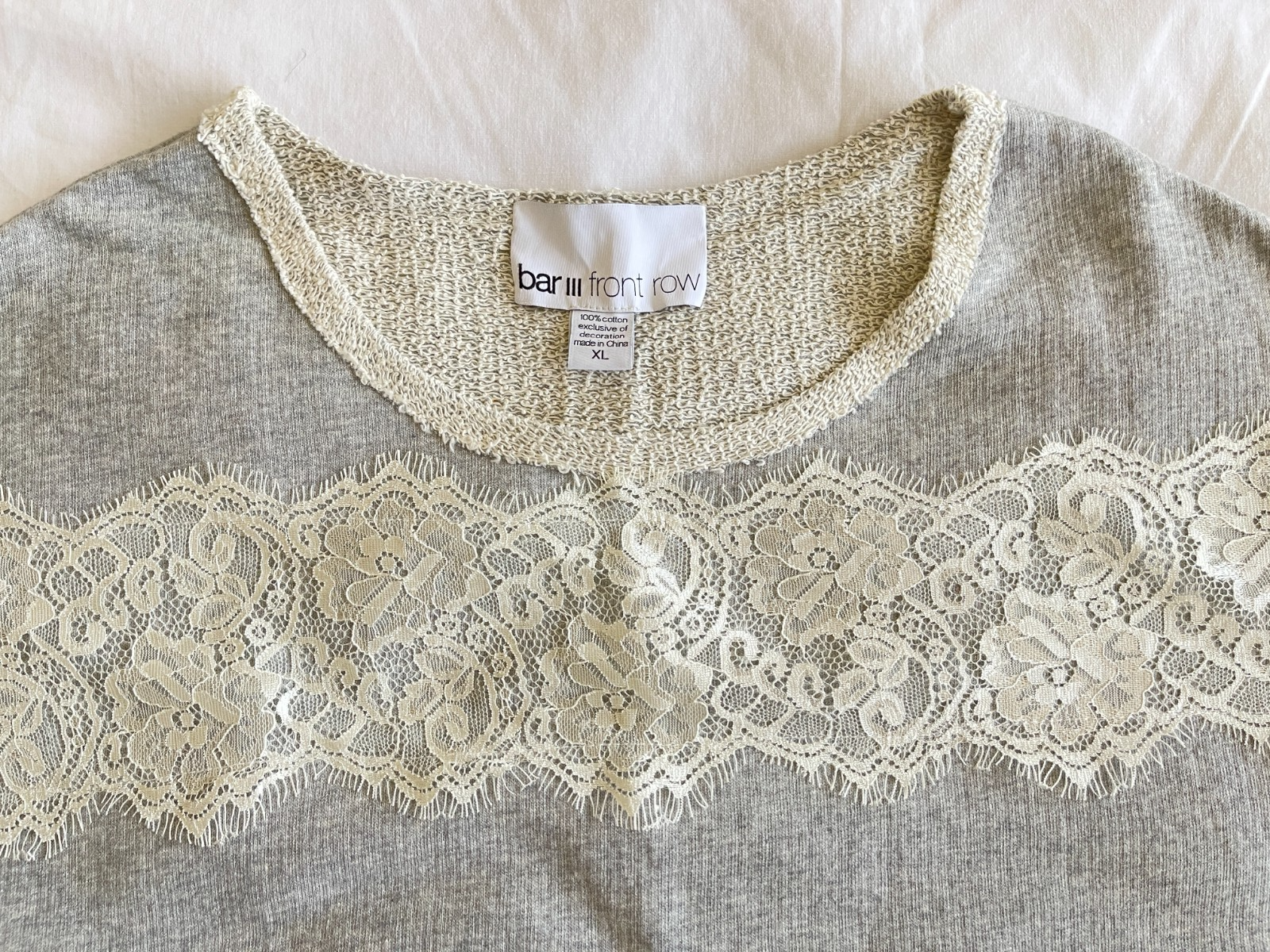 NUOVA T shirt donna vintage Bar III prima fila senza maniche allacciata 100% cotone XL