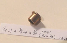 Oilite Flange Bushing Bronze 1/4 id x 3/8 od x 3/8 Brass sleeve bush bearing F20