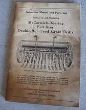 Vintage 1947 IHC McCormick Deering Fertilizer Instruction Manual & Parts List