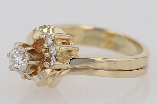 3Ct Round Cut Lab Created Diamond 14K Gold Finish Engagement Cluster Ring - 第 5/5 張圖片