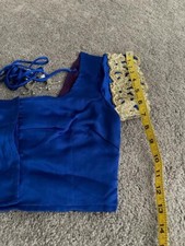 Blue Sari With Border